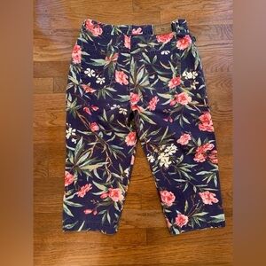 WOMENS LAUREN HALF JEANS FLORAL CAPRIS COTTON DENIM SUMMER 6P